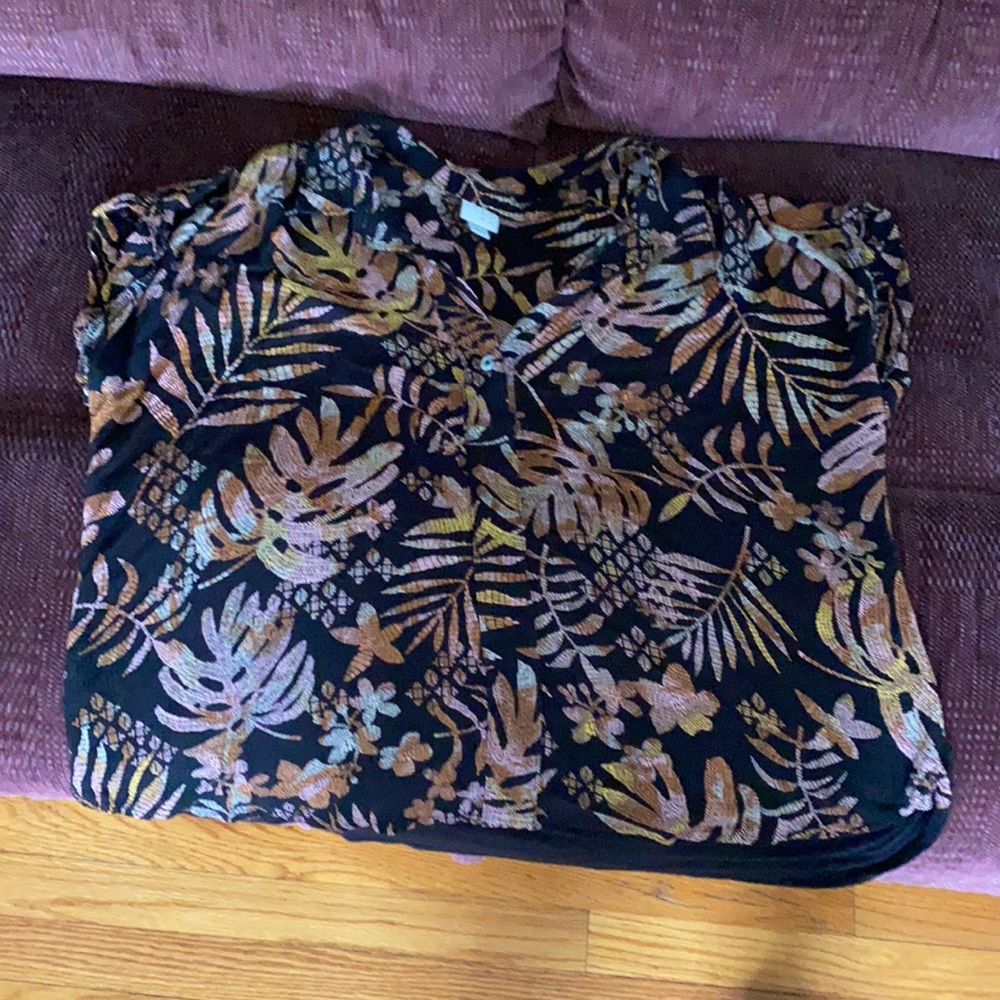 Collared Floral Blouse